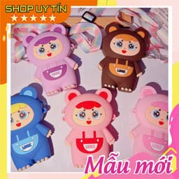 [Mới] Túi xách silicon đeo chéo cho bé đựng lì xì hình bé ba baby three 1