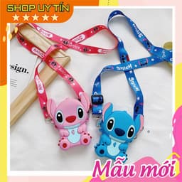 [Mới 2025] Túi xách đeo chéo silicon hình Chuột túi Stitch thời trang dễ thương đựng bao lì xì 1