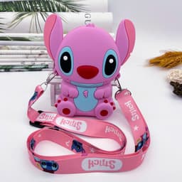 [Mới 2025] Túi xách đeo chéo silicon hình Chuột túi Stitch thời trang dễ thương đựng bao lì xì 9