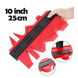 Thước định hình, sao chép hình dạng, thước đo lấy góc đường viền, thước đo đa góc cao cấp, Màu đỏ - Loại 25cm 3