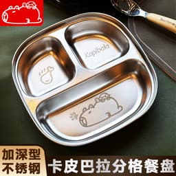 Khay inox 304 cho trẻ em - Đĩa ăn hoạt hình thép không gỉ, hộp cơm trưa di động cho gia đình và sinh viên. ( Miễn Ship ) 8