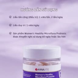 Men Vi Sinh  Arravite Microflora Probiotic- Men Phụ Khoa Dạng Viên Uống Giúp Các Vấn Đề Về Ngứa Ngáy Khó Chịu Cho Cơ Thể 6