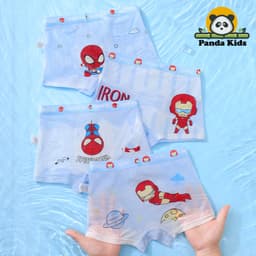 Combo 4 quần sịp đùi dạng lưới họa tiết Khủng Long Roar dễ thương quần lót bé trai thoáng khí chất thun lạnh Cherikids 3