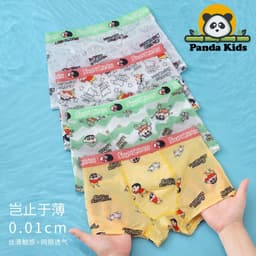 Combo 4 quần sịp đùi dạng lưới họa tiết Khủng Long Roar dễ thương quần lót bé trai thoáng khí chất thun lạnh Cherikids 5