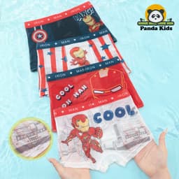 Combo 4 quần sịp đùi dạng lưới họa tiết Khủng Long Roar dễ thương quần lót bé trai thoáng khí chất thun lạnh Cherikids 2