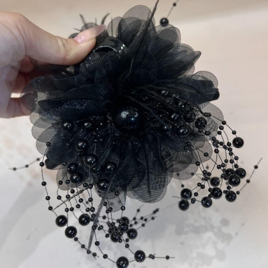 "Kẹp Tóc Nhựa Hoa Mẫu Đơn Thời Trang, Nơ Tóc Xinh Xắn Dành Cho Cô Gái"