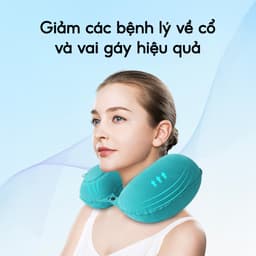 Gối Kẹp Cổ Bơm Hơi Du Lịch Dã Ngoại Gối Ngủ Văn Phòng Chữ U Chống Mỏi Vai Gáy Gấp Gọn Tiện Lợi 5