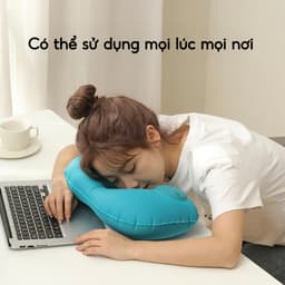 Gối Kẹp Cổ Bơm Hơi Du Lịch Dã Ngoại Gối Ngủ Văn Phòng Chữ U Chống Mỏi Vai Gáy Gấp Gọn Tiện Lợi 6