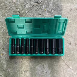 Bộ 10 đầu khẩu dài 1/2 từ 8-24 cường lực dùng cho máy siết bulong 1/2 hàng loại 1 2