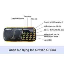 Loa craven 3 pin (chỉ mỗi loa và dây sạc chưa có nhạc) 3