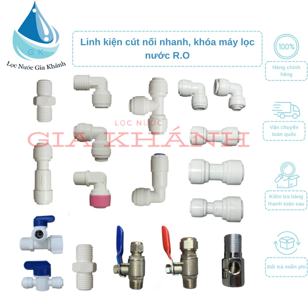 Cút nối nhanh RO – phụ kiện máy lọc nước nhiều loại