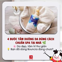 Sữa Tắm COW Bouncia Nhật Bản Sữa Bò Tươi, Hương Hoa Hồng Dịu Nhẹ 2