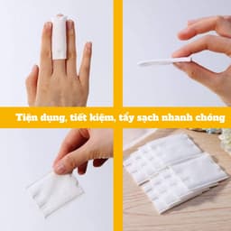 (Combo 2 Gói) Bông tẩy trang Cotton Pads 222 miếng mềm mịn 3