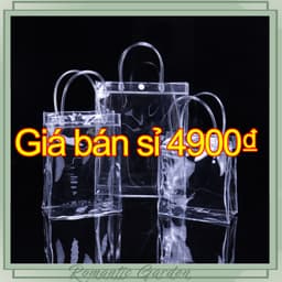 combo 10🔥[FLASH SALE] Túi Tote PVC Trong Suốt - Đựng Quà Giáng Sinh, Mỹ Phẩm, Sách | Size S-M-L-XL 1