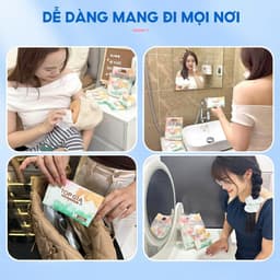 [NHỎ GỌN, TINH TẾ] Khăn ướt mini cao cấp TOPGIA túi 10 gói 8 tờ mềm mại, không mùi không parabens 9