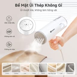 Simplus Pink Bàn Là Hơi Nước Cầm Tay 210ml - Có thể gập gọn mang đi du lịch GTJH016 - Bảo Hành 1 Năm 1 Đổi 1 8