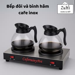 Bình hâm nóng trà, bình hâm cafe inox, bếp hâm nóng cà phê đôi nhiều mẫu hàng xịn giữ nhiệt tốt 1