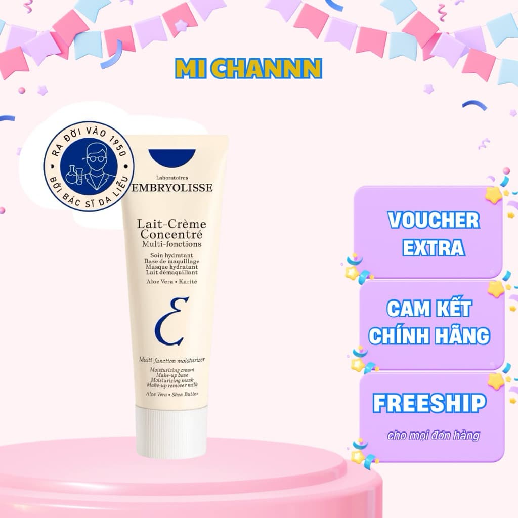 Kem Dưỡng Ẩm, Sáng Bóng, Siêu Phục Hồi Da Embryolisse Lait Creme Concentre 30ml và 75ml ( CÔNG TY)