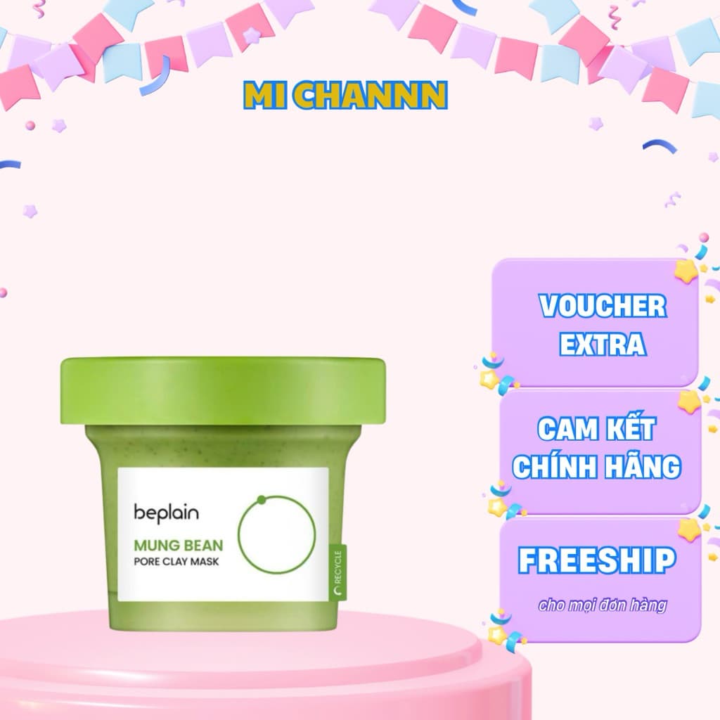 Mặt Nạ Đất Sét Beplain Đậu Xanh Korean Mask 120ML