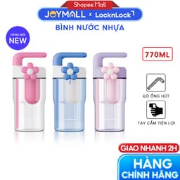 Bình Nước Nhựa LocknLock Handy Infuser ABF916 770ml, Hàng Chính Hãng, Có Ống Hút, Tay Cầm - JoyMall 1