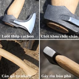 Rìu bổ củi ,dụng cụ làm vườn đa năng và tiện lợi  2