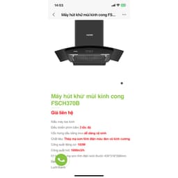 Hút mùi nhà bếp Faster CH370S / CH370B|Điều khiển phím cơ bền bỉ|Động cơ thế hệ mới | Cam kết Hàng chính hãng 8
