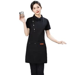 【Bán buôn ạ.】Tạp dề nhà bếp nhà hàng thời trang, tạp dề chống thấm canvas cho đầu bếp và nhân viên phục vụ. 9