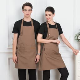 【Bán buôn ạ.】Tạp dề nhà bếp nhà hàng thời trang, tạp dề chống thấm canvas cho đầu bếp và nhân viên phục vụ. 5