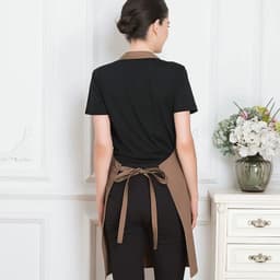【Bán buôn ạ.】Tạp dề nhà bếp nhà hàng thời trang, tạp dề chống thấm canvas cho đầu bếp và nhân viên phục vụ. 2