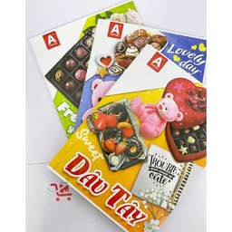 Lốc 5 Quyển Tập/Vở Thành Đạt, Mẫu Dâu Tây Định Lượng 60gr, 200 trang, Ô Ngang, Đảm Bảo Không Lem, Chất Lượng Tốt 1