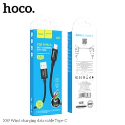 Cáp Sạc Nhanh Hoco X89 USB to TypeC dây bọc dù, hỗ trợ sạc nhanh, truyền dữ liệu 3