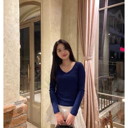 Áo Thun Nữ Dài Tay Cổ Tim vải tăm mịn mát tôn dáng m878 5