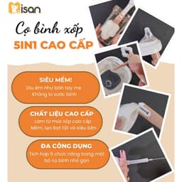 Cọ bình sữa, cọ xốp 5in1 Misan cao cấp tích hợp đa năng rửa bình cọ núm ti ống hút Goodbabyvn 6