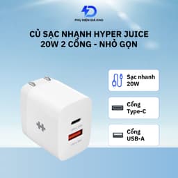 Củ sạc nhanh 2 cổng chính hãng HyperJuice 20W Charger 1
