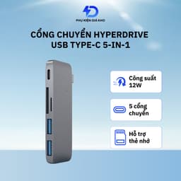 Cổng chuyển HyperDrive HDMI 4K USB Type-C hỗ trợ sạc nhanh 5 trong 1 1