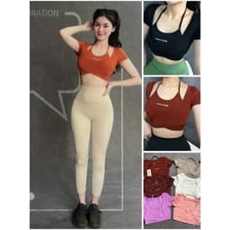 [Hoả Tốc Sẵn] Đồ Tập Gym,Yoga,Pilates Áo Bra Thể Thao Nữ Quai Dây Yếm Cổ 1