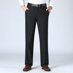 Quần Âu Nam Trung Niên HS HOÀNG SỰ GROUP Vải Cát Cháy Form Rộng Ống Suông Cho Bố Quần Tây Nam QRE 5
