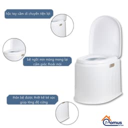 Bô Vệ Sinh Di Động, Bồn Cầu Cho Mẹ Bầu Người Già Người Bệnh Việt Nhật 5459 - DOMUS 2