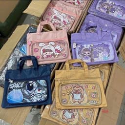 Túi Học Thêm Đi Học Vải Canvas Cỡ A4 Thời Trang Cho Bé 4