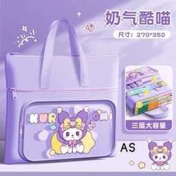 Túi Học Thêm Đi Học Vải Canvas Cỡ A4 Thời Trang Cho Bé 3