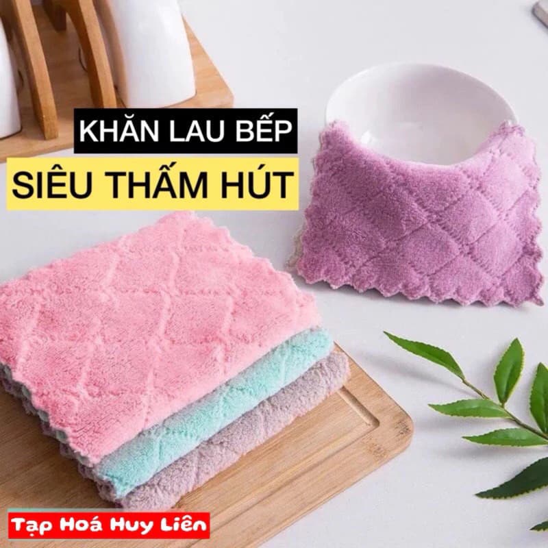 1  khăn lau Đa Năng Dày Dặn Siêu Thấm - Lau Bát Đĩa, Bàn Ghế - Sỉ Giá Tốt -