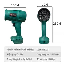 Máy Thổi Phản Lực Turbofan Không Dây Tonnifu, Quạt Thổi Lá, Máy Thổi Bụi Không Dây, Chân Phổ Thông 910 9