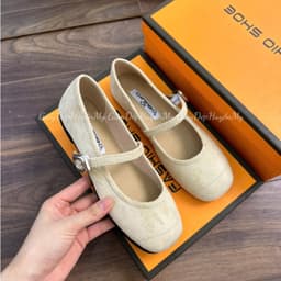 [ Giày Dép Huyền My ] Mary Jane Da Lộn Phối Khuy Hàng Cao Cấp Full Hộp (AH001) 2