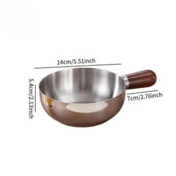 Nồi mini inox cán gỗ chống bỏng – Nấu mì, đun sữa, làm sốt – Dùng bếp gas & bếp từ 8