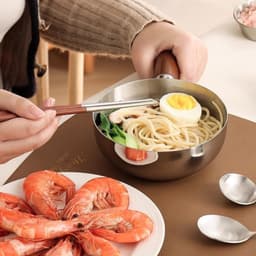 Nồi Mini Inox Cán Gỗ 14cm,Chống Bỏng ,Tay Cầm Chắc Chắn,Nấu Mì,Đun Sữa,Dùng Được Bếp Gas & Bếp Từ 5