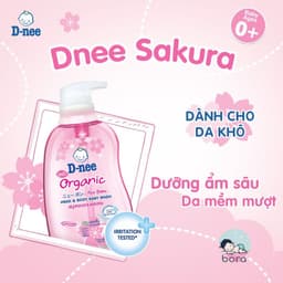 Sữa tắm gội Dnee organic cho bé 380ml, dịu nhẹ không cay mắt, an toàn cho da nhạy cảm 2