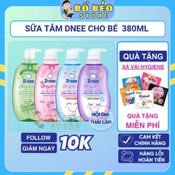 Sữa tắm gội Dnee organic cho bé 380ml, dịu nhẹ không cay mắt, an toàn cho da nhạy cảm 1