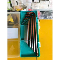 Bộ lục giác hộp Hiệu GoFuther 9 món Thép nâu siêu cứng (Hàng đẹp) 6