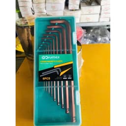 Bộ lục giác hộp Hiệu GoFuther 9 món Thép nâu siêu cứng (Hàng đẹp) 1