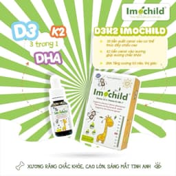 Imochild D3K2 bổ sung vitamin D3, K2-MK7 và DHA, hỗ trợ bé phát triển chiều cao và trí não-Nhập khẩu Tây Ban Nha 3